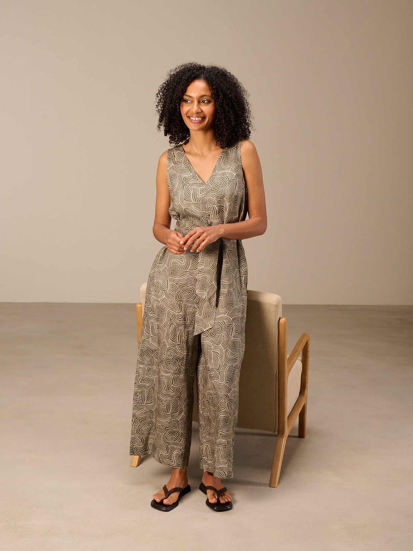 Jumpsuit with belt