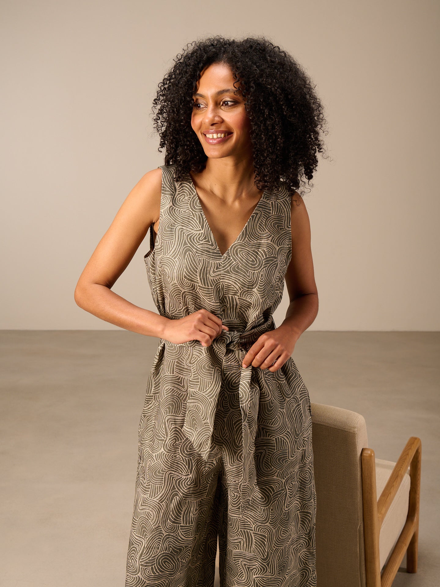 Jumpsuit with belt