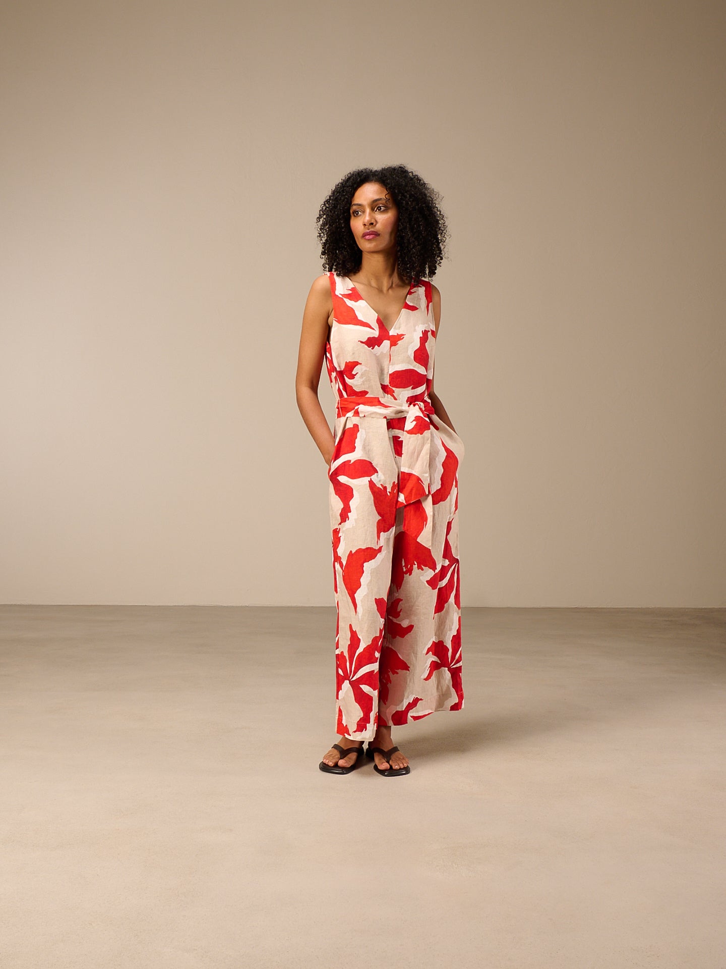 Jumpsuit with belt