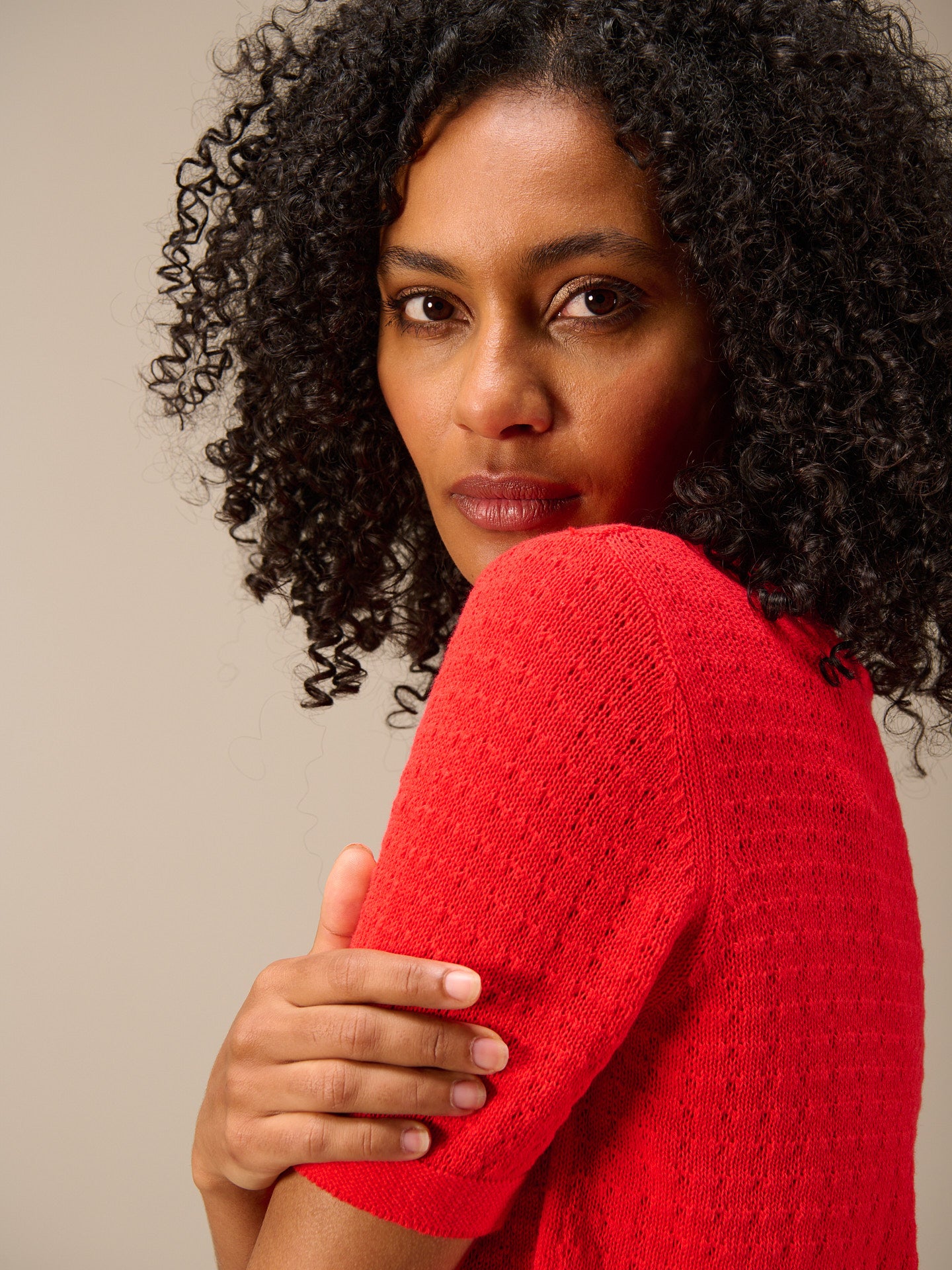 Knitted sweater with pattern