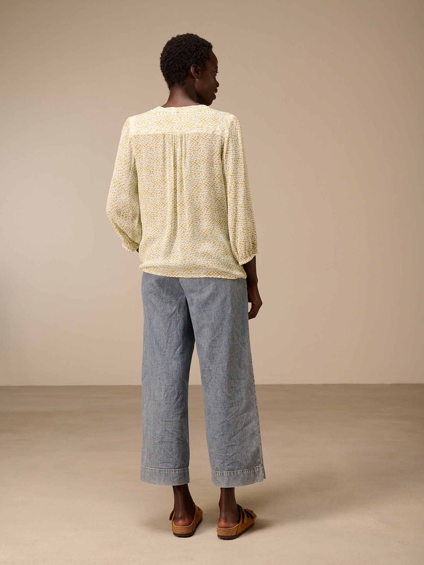 Blouse with button placket