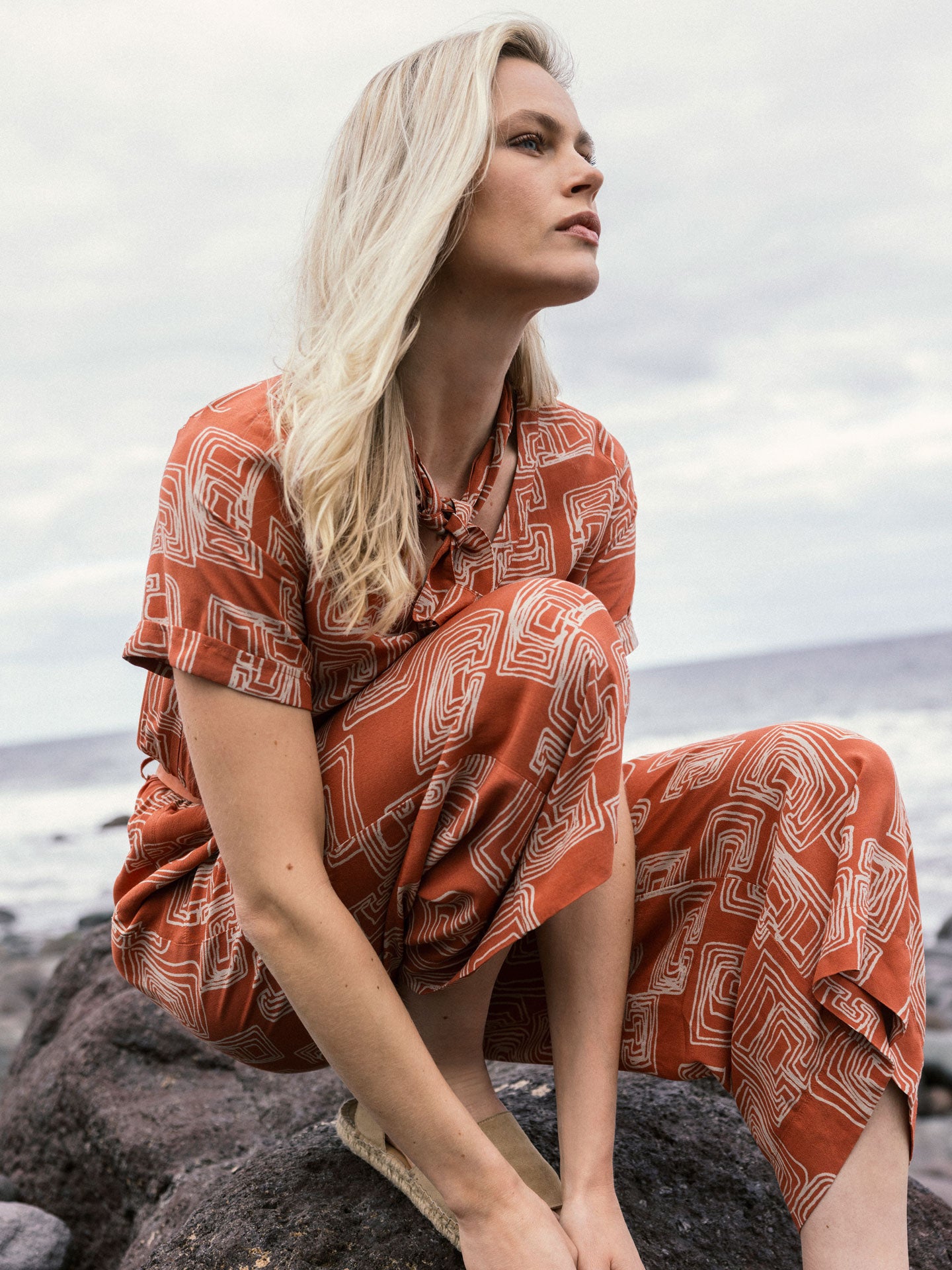 V-neck jumpsuit