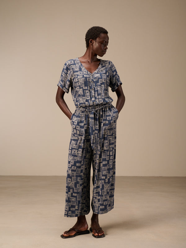 V-neck jumpsuit