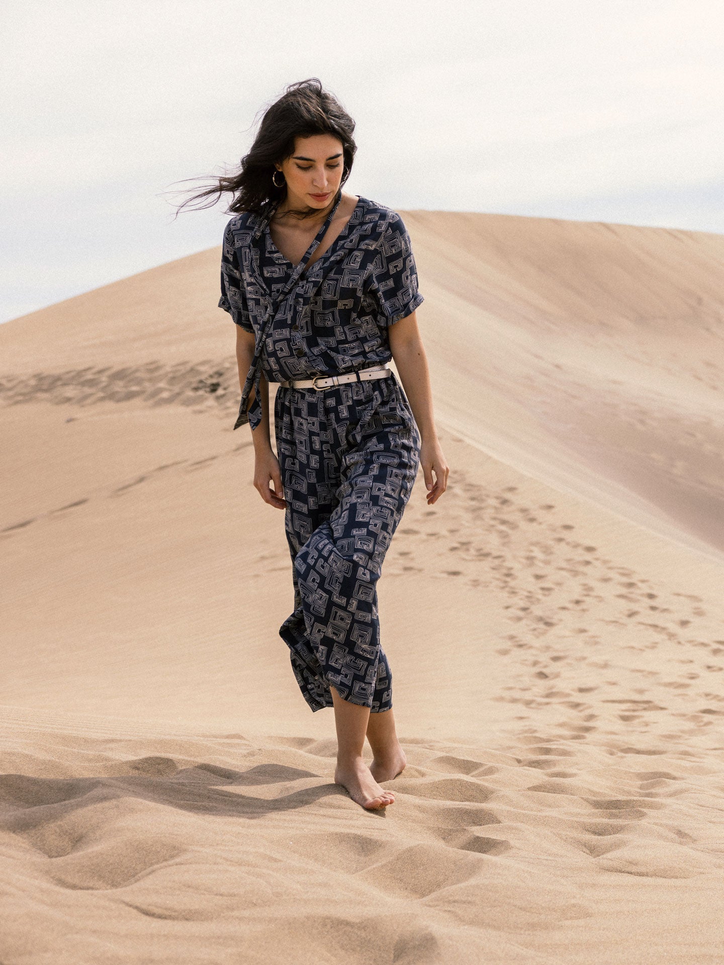 V-neck jumpsuit