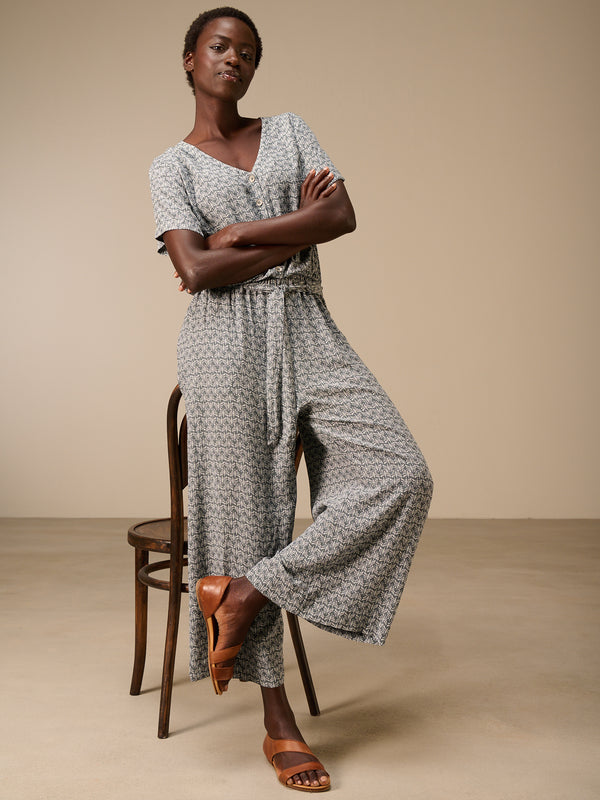 V-neck jumpsuit