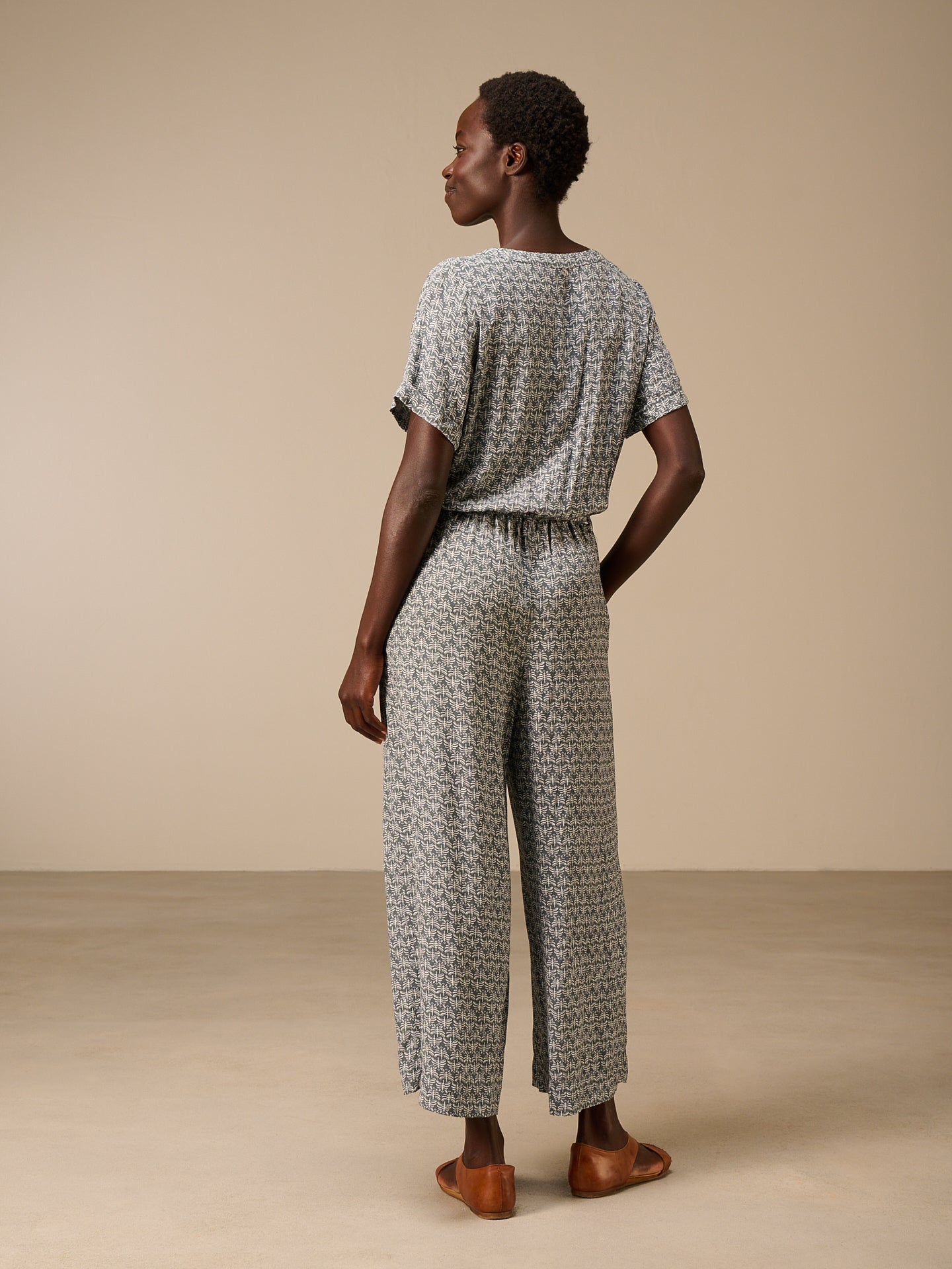 V-neck jumpsuit