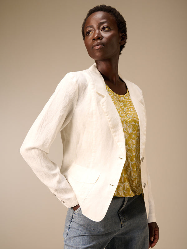 Jacket with notch lapel