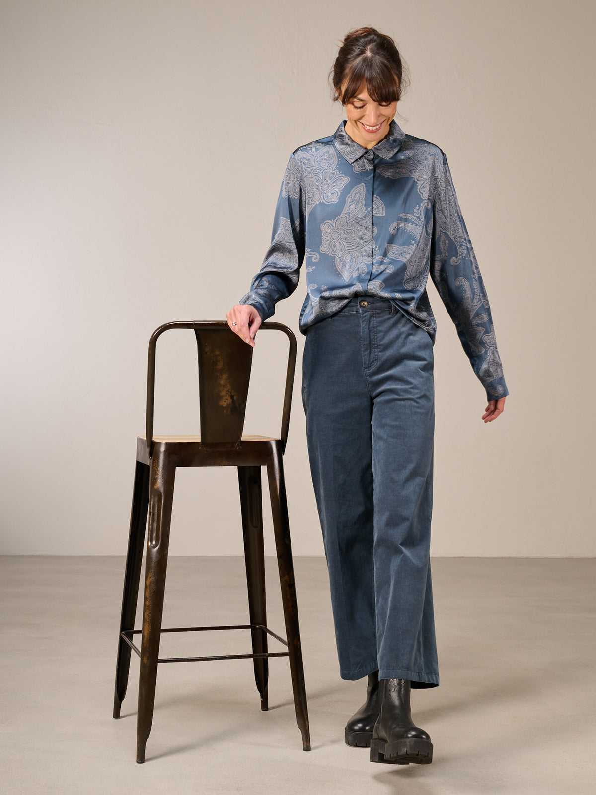 Blusa a maniche lunghe