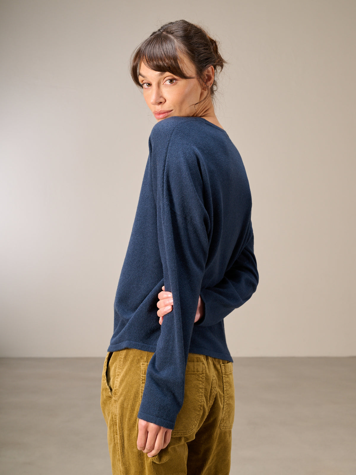 Knitted sweater with cashmere