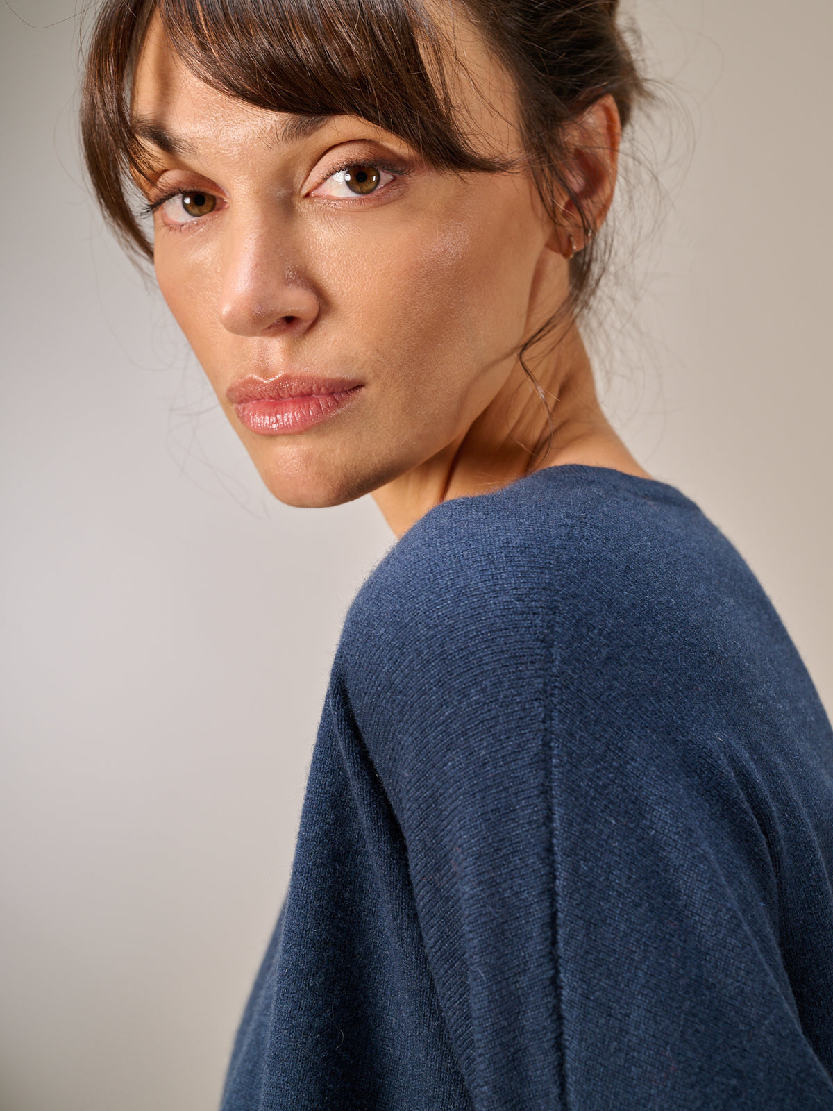 Knitted sweater with cashmere