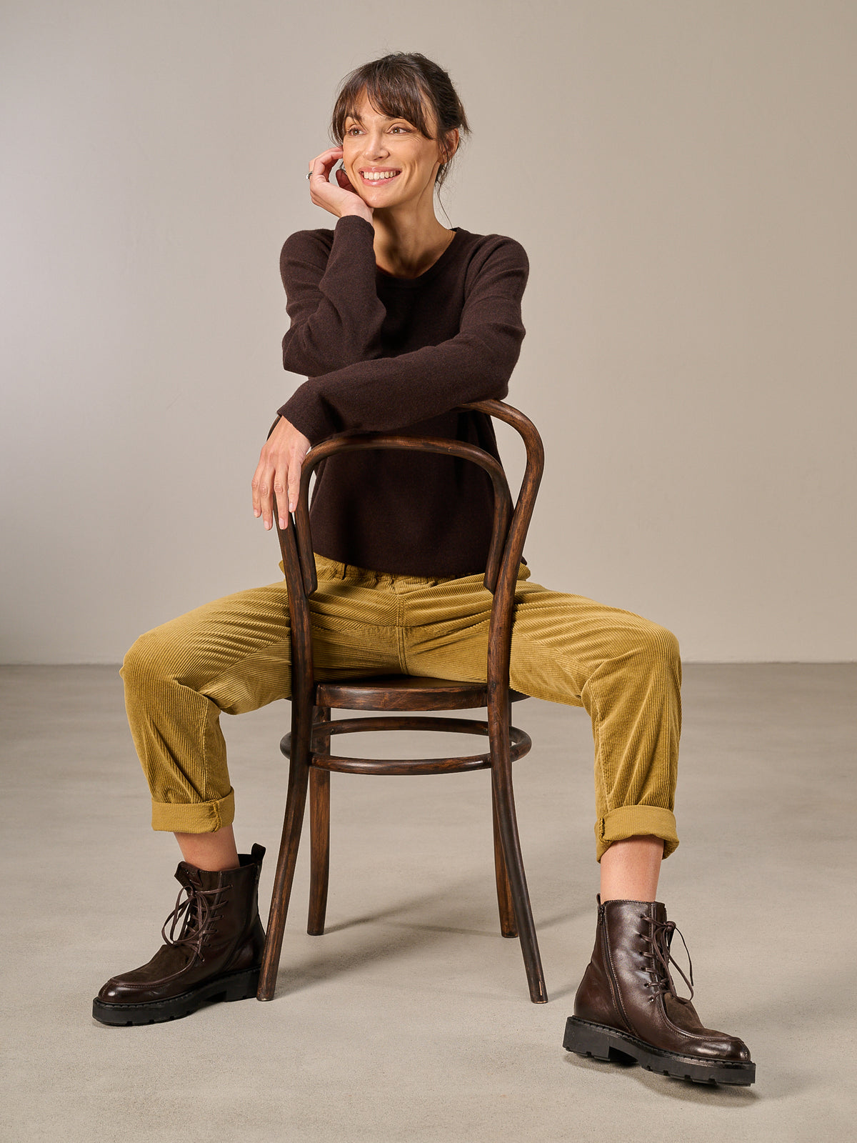Knitted sweater with cashmere