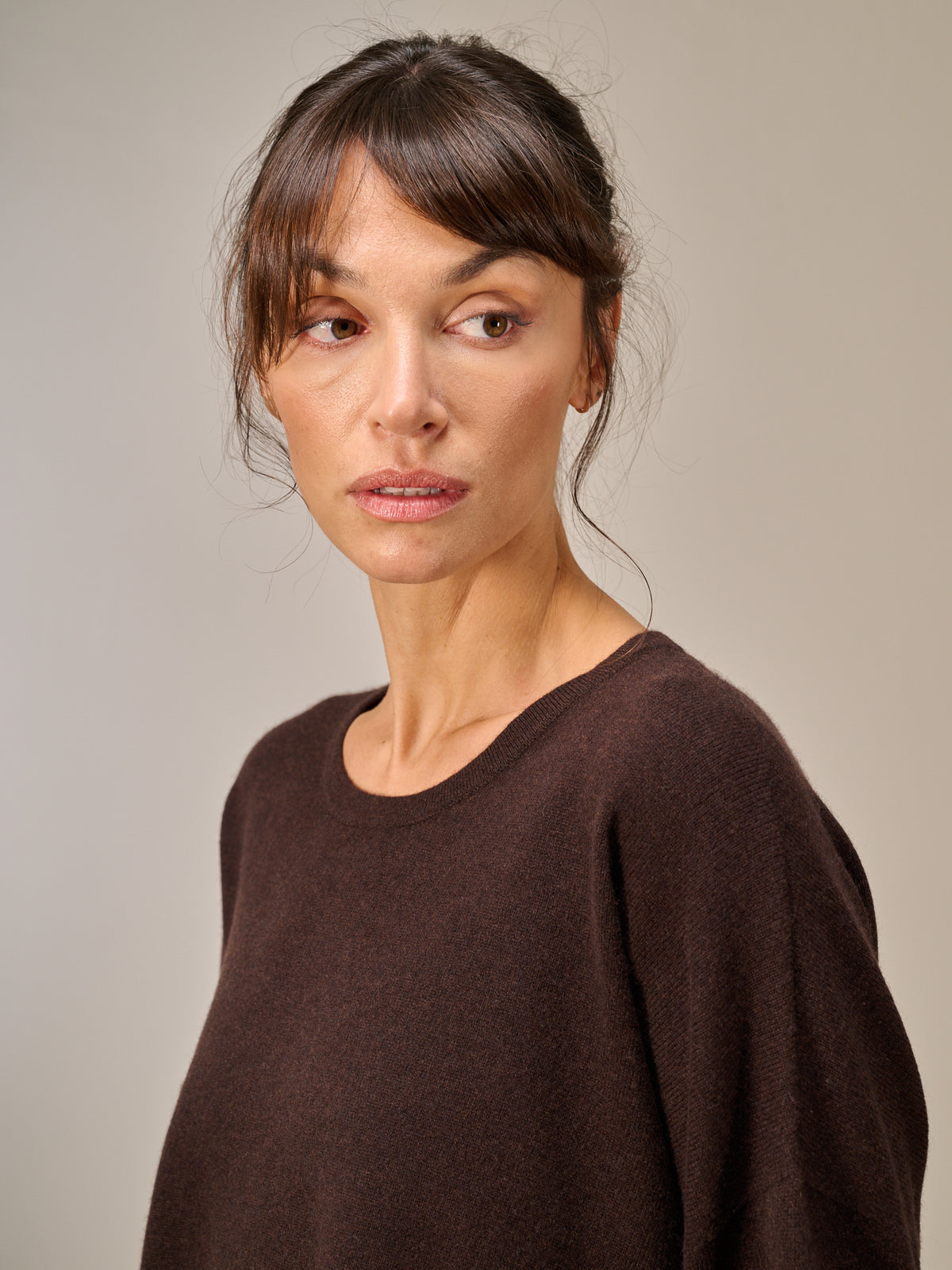 Knitted sweater with cashmere
