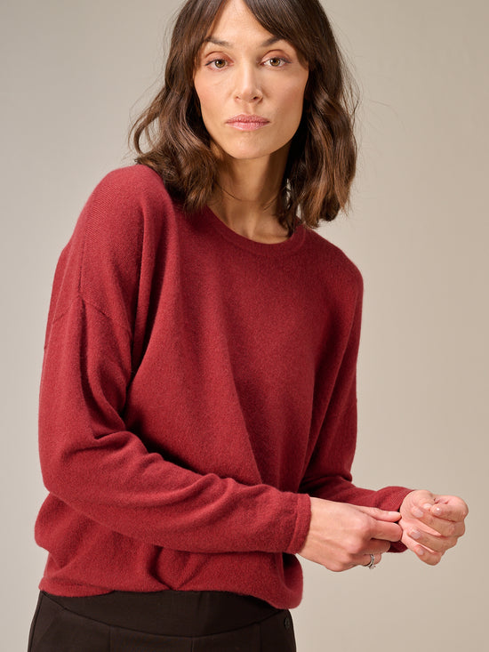 Knitted sweater with cashmere