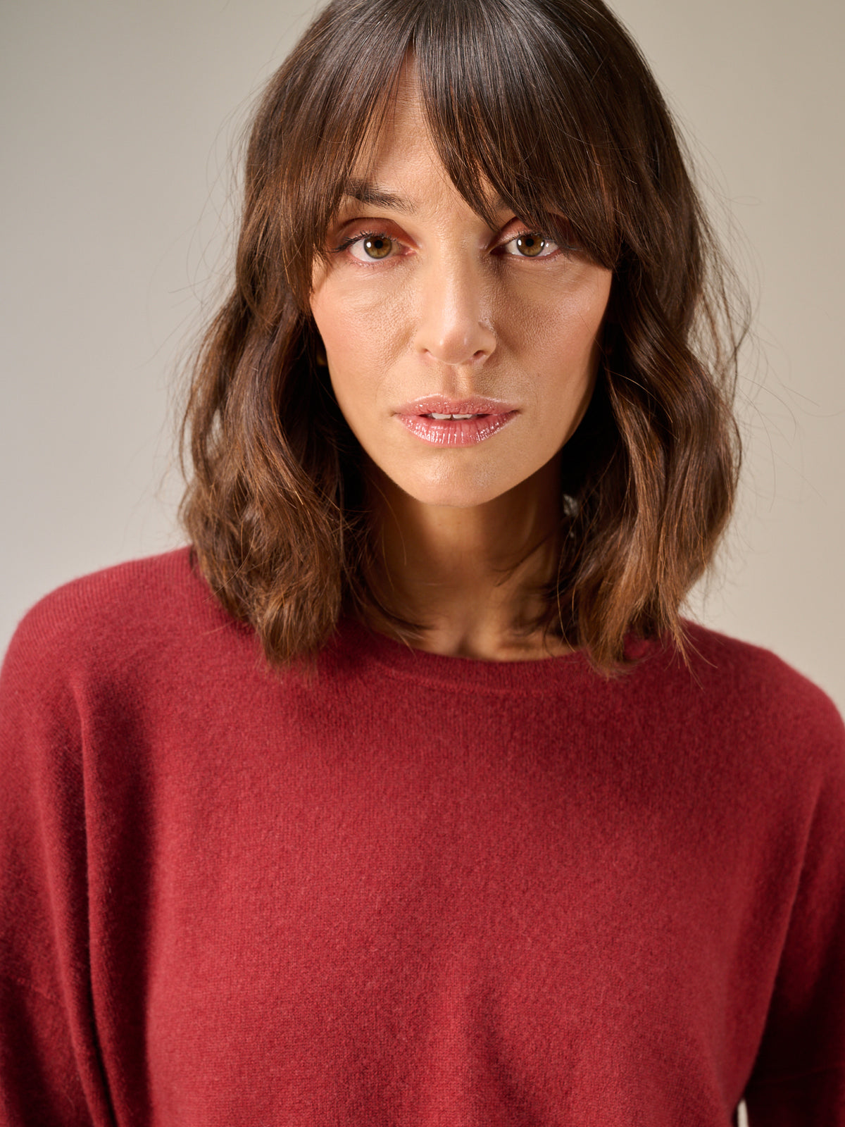 Knitted sweater with cashmere
