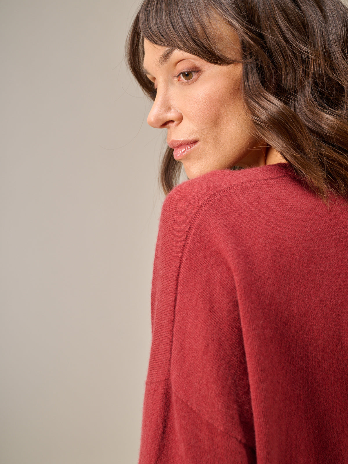 Knitted sweater with cashmere
