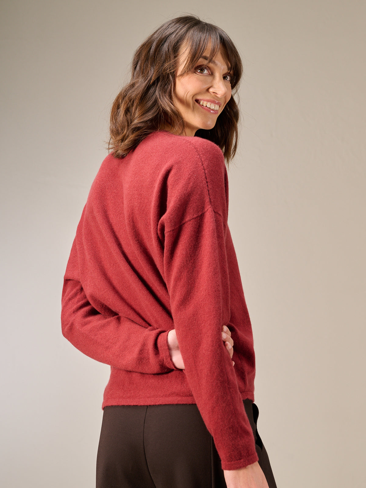 Knitted sweater with cashmere