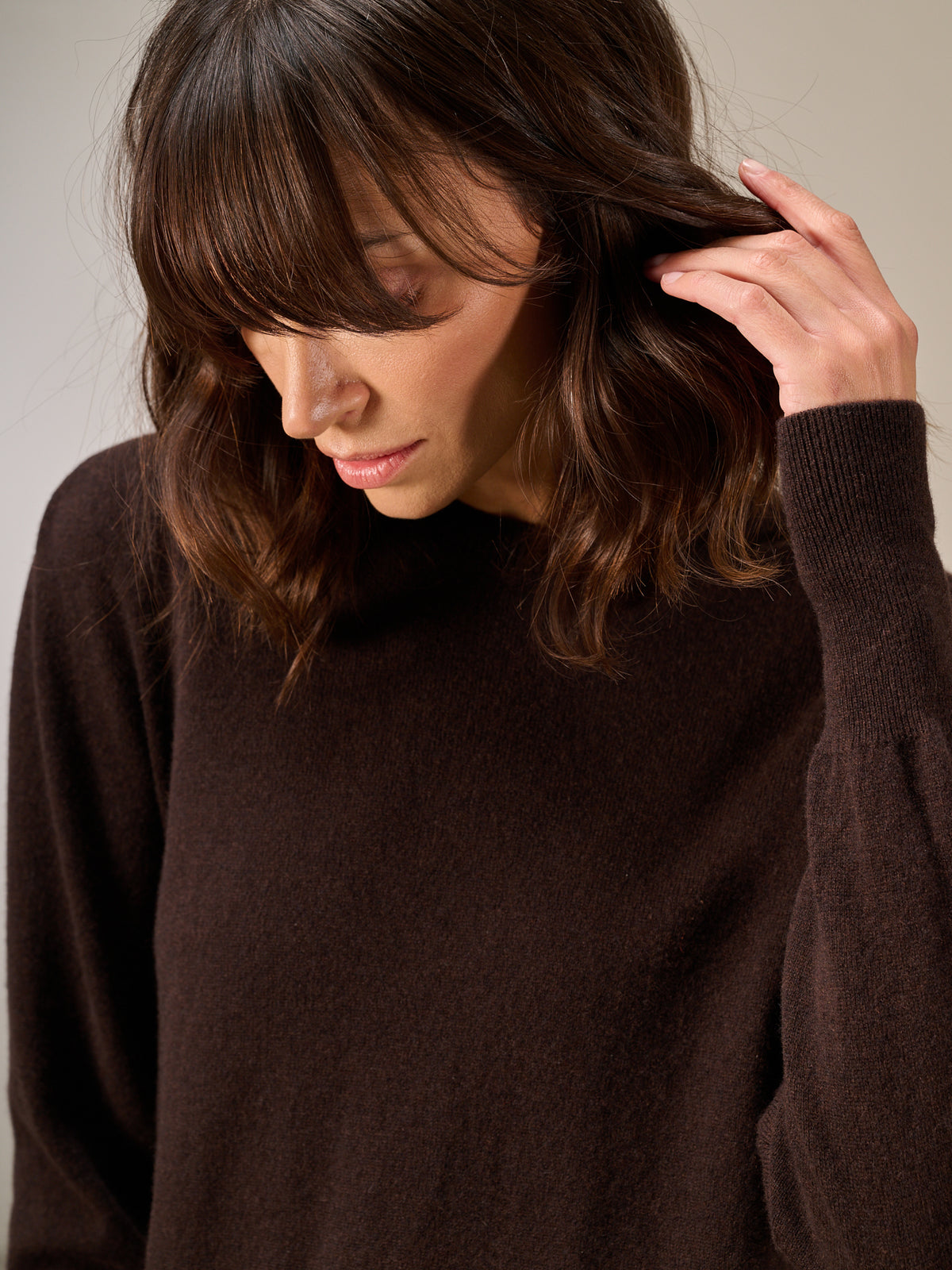 Knitted sweater with cashmere