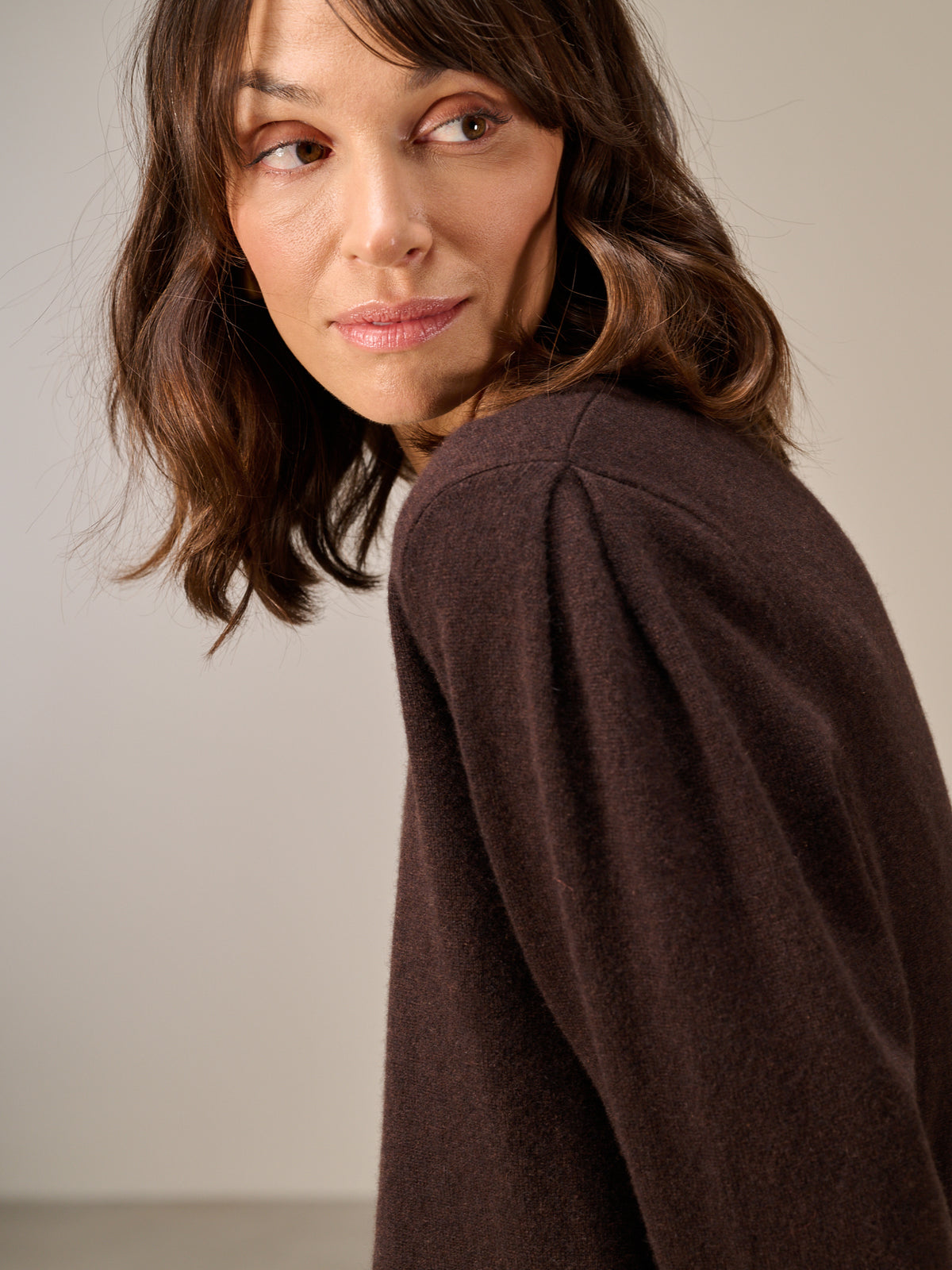 Knitted sweater with cashmere