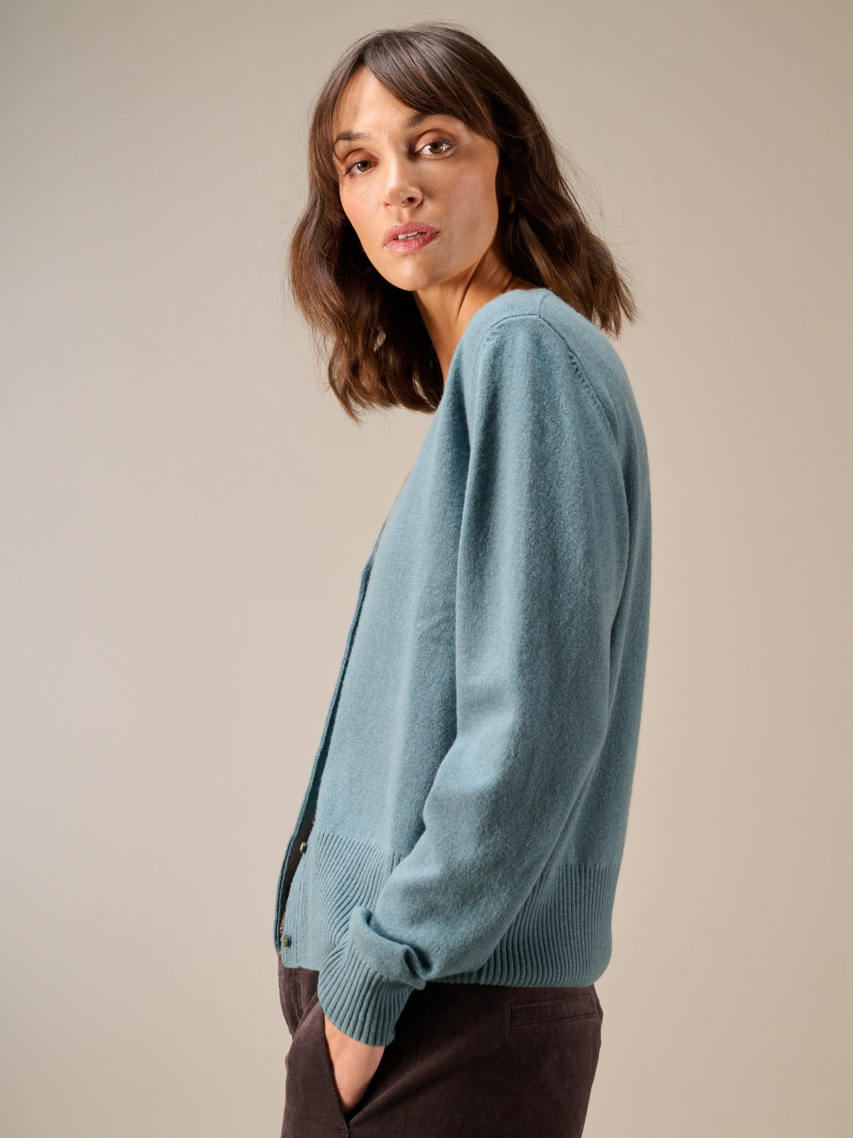 Cardigan with cashmere