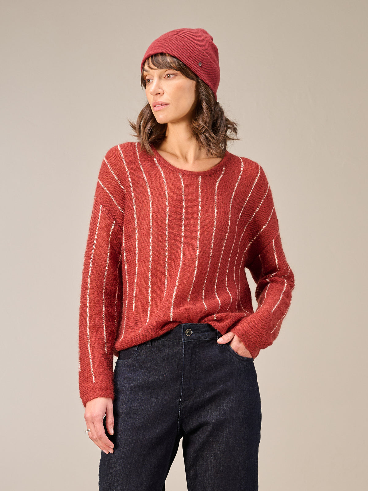 Hat with cashmere