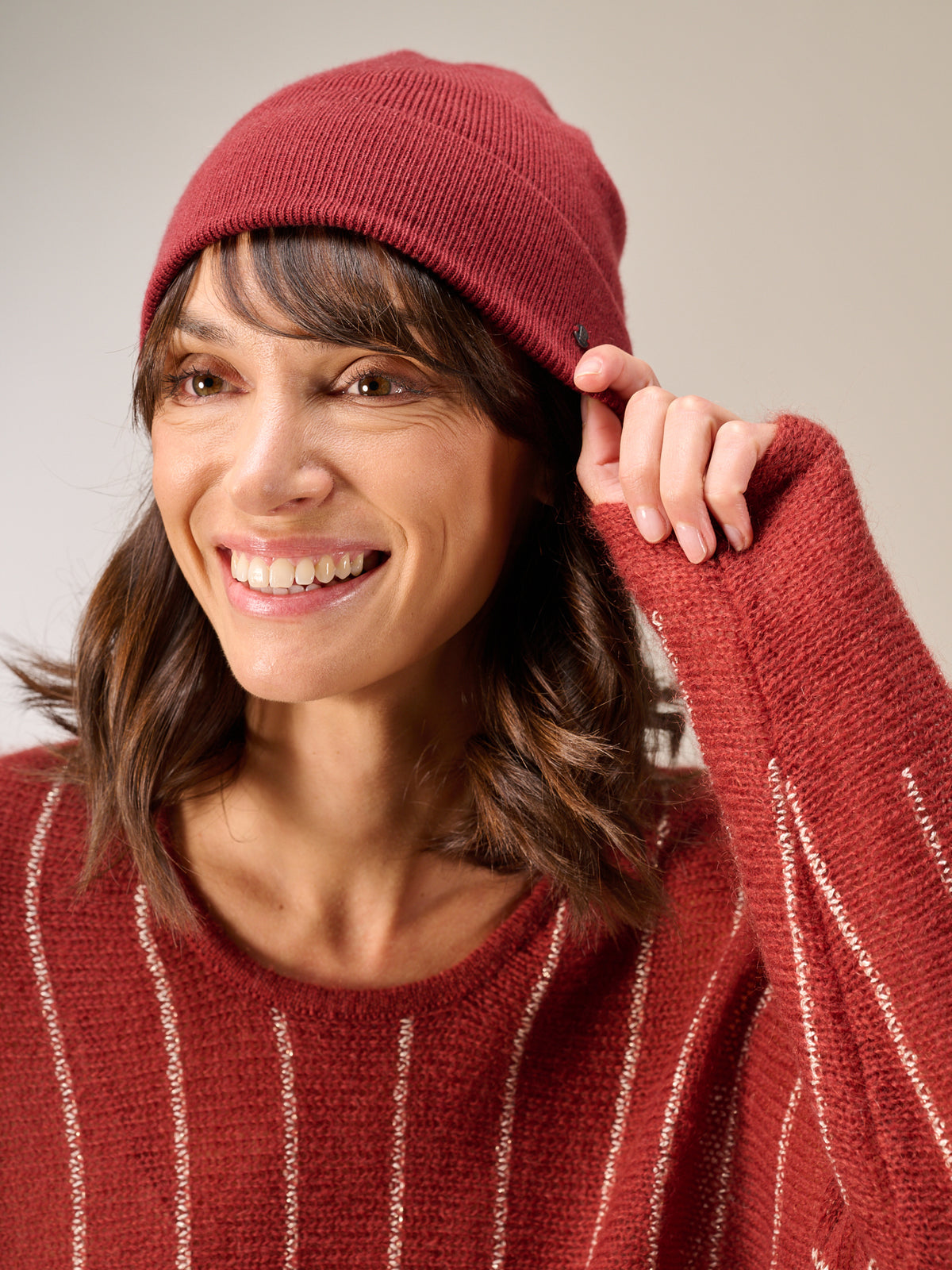 Hat with cashmere