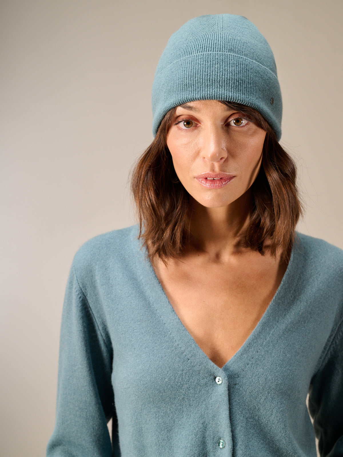 Hat with cashmere