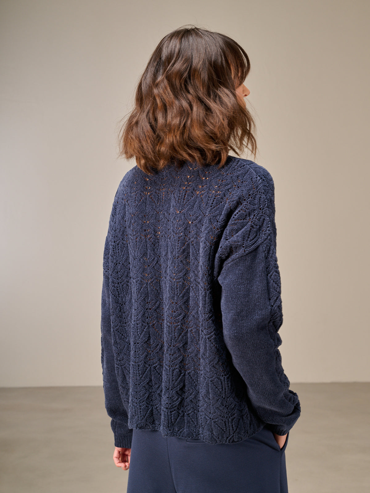 Knitted sweater with pattern