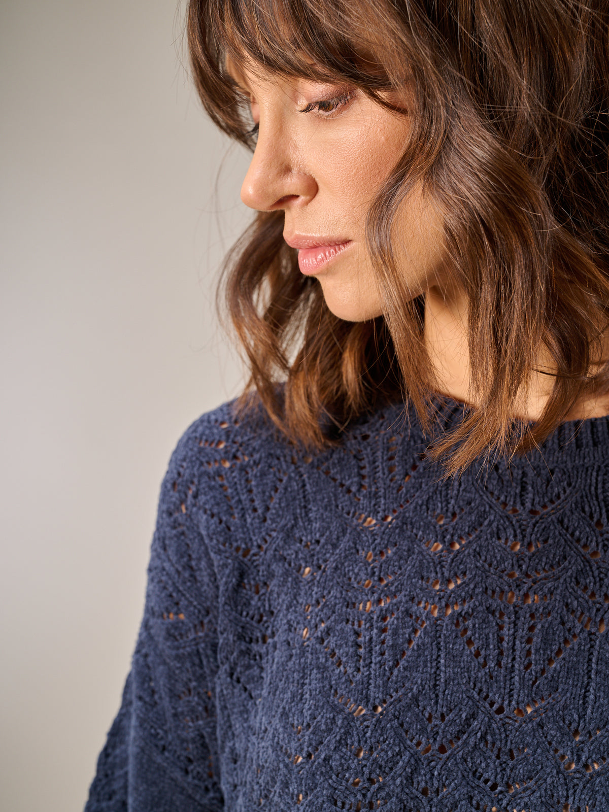 Knitted sweater with pattern