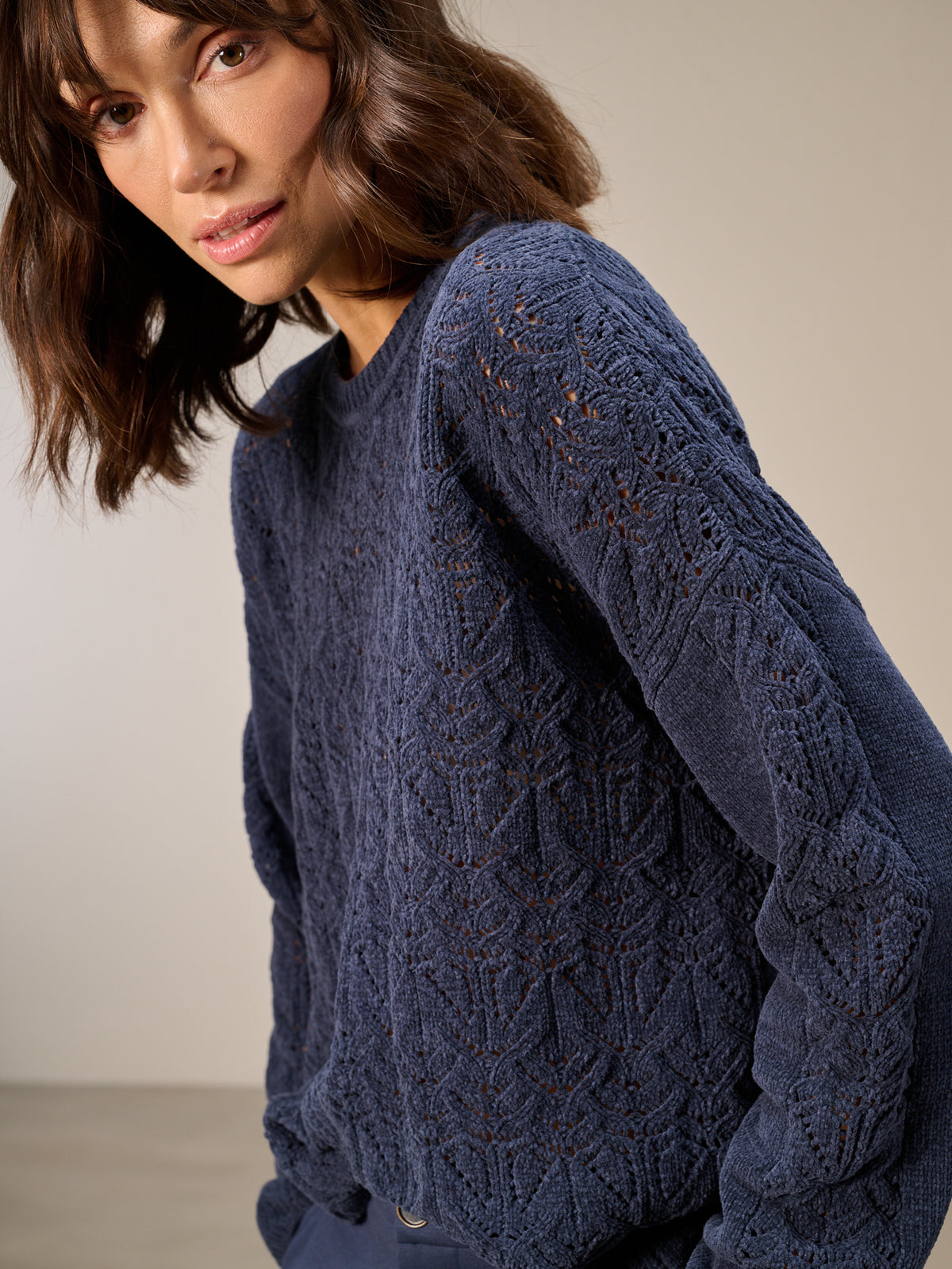Knitted sweater with pattern