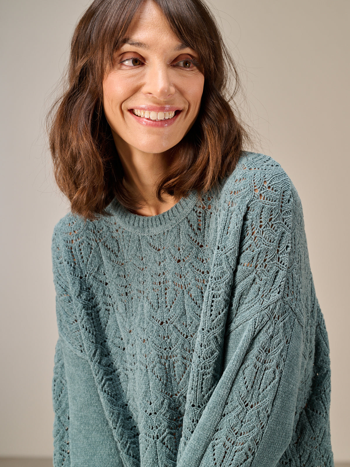 Knitted sweater with pattern