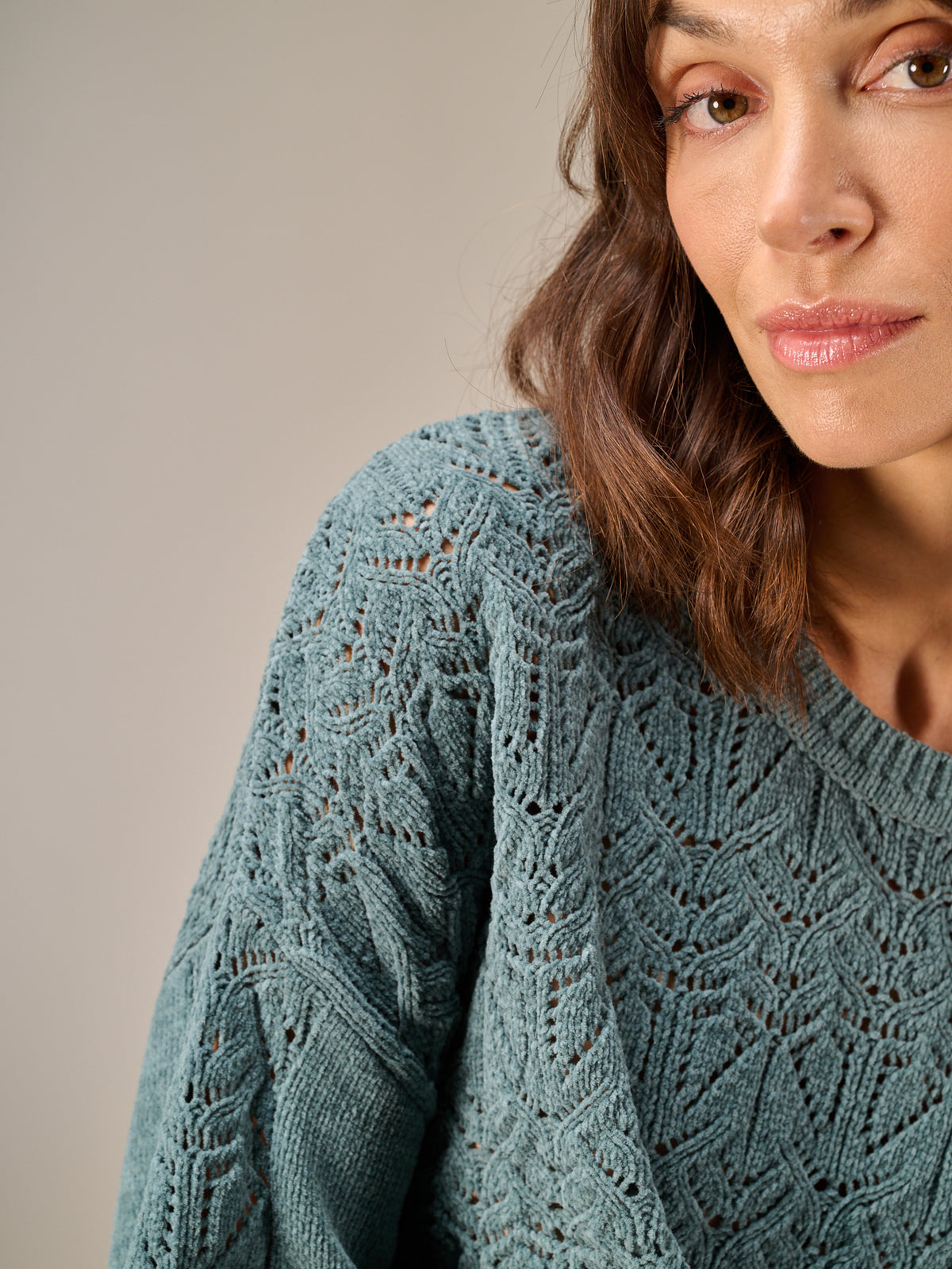 Knitted sweater with pattern