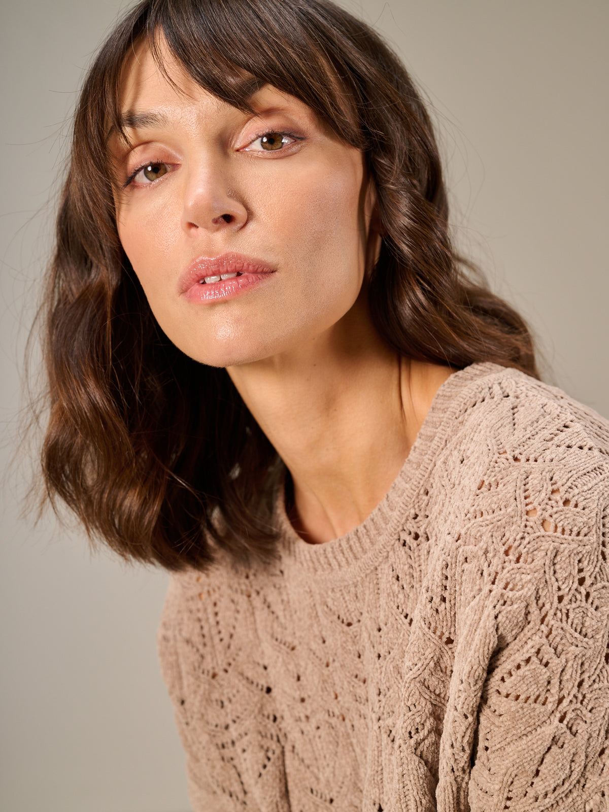 Knitted sweater with pattern