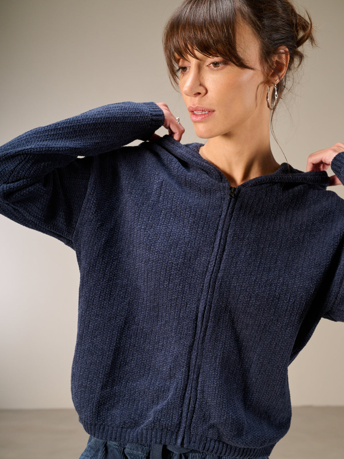 Giacca in maglia con zip