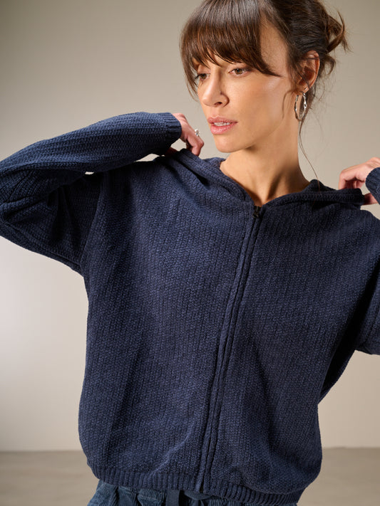 Giacca in maglia con zip
