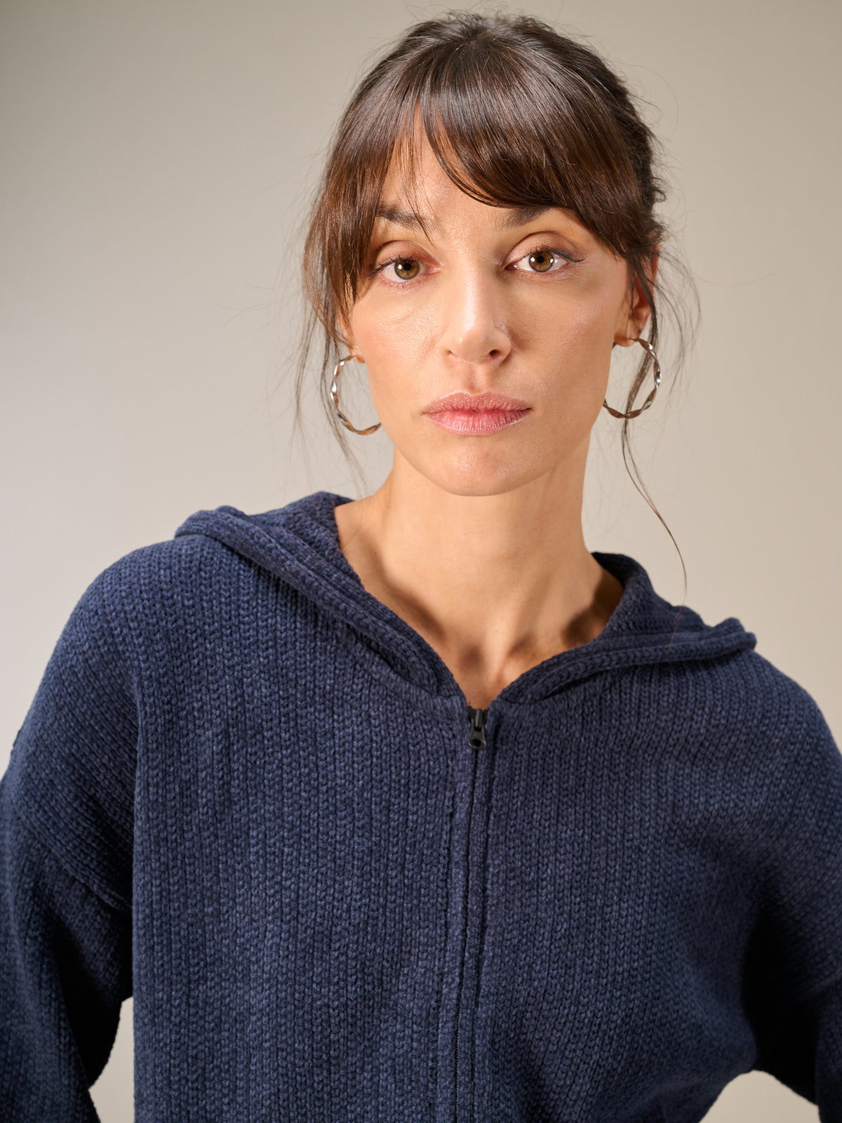 Giacca in maglia con zip