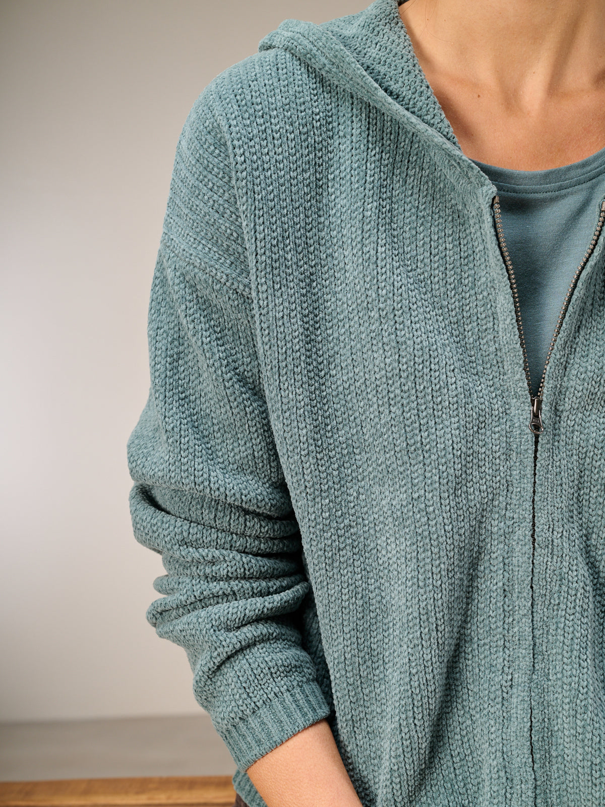 Giacca in maglia con zip
