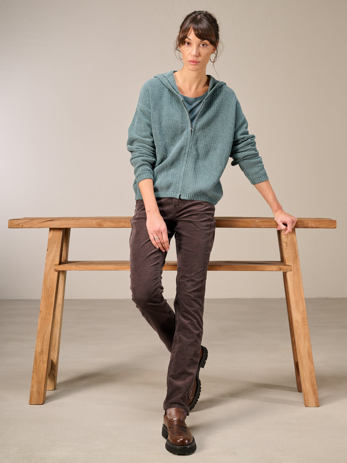 Giacca in maglia con zip