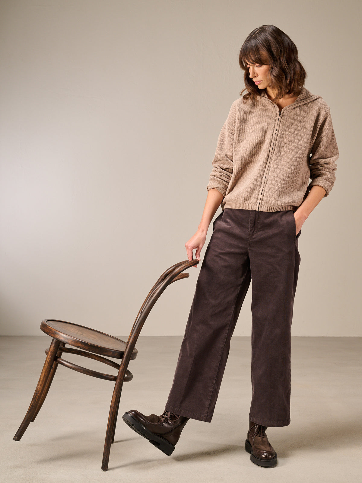 Giacca in maglia con zip