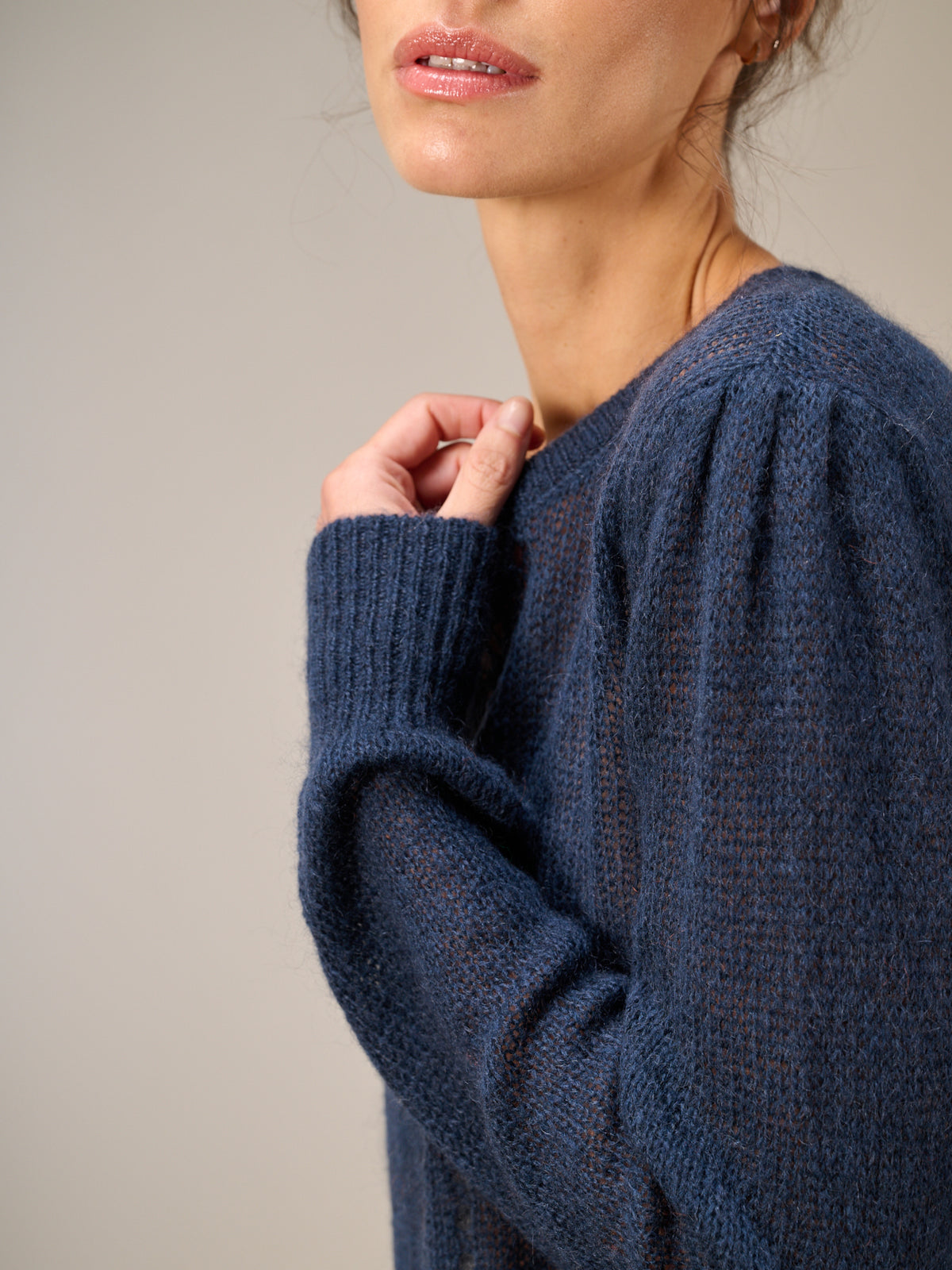 Knitted sweater with pattern