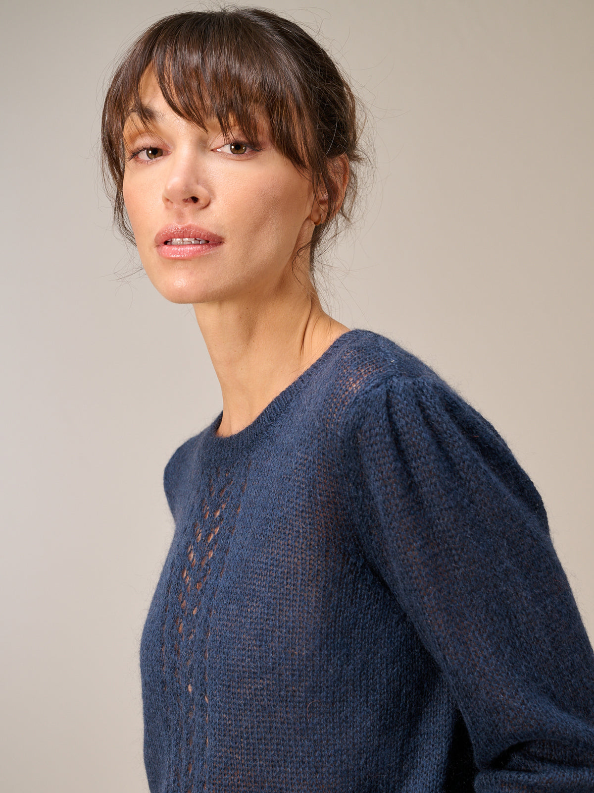 Knitted sweater with pattern
