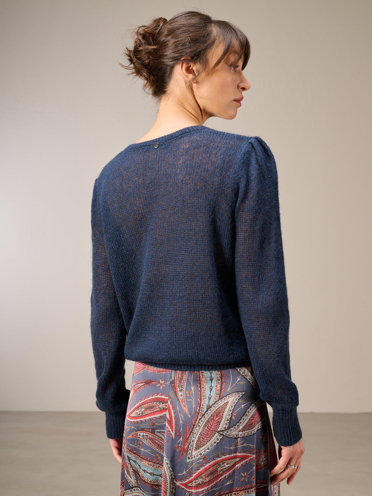 Knitted sweater with pattern