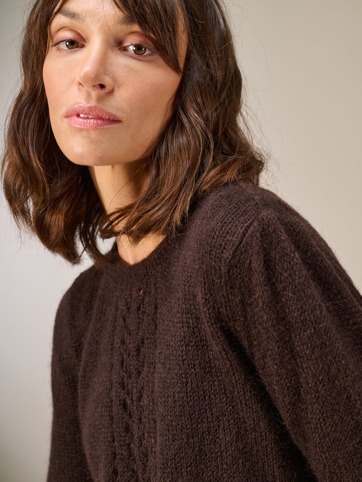 Knitted sweater with pattern