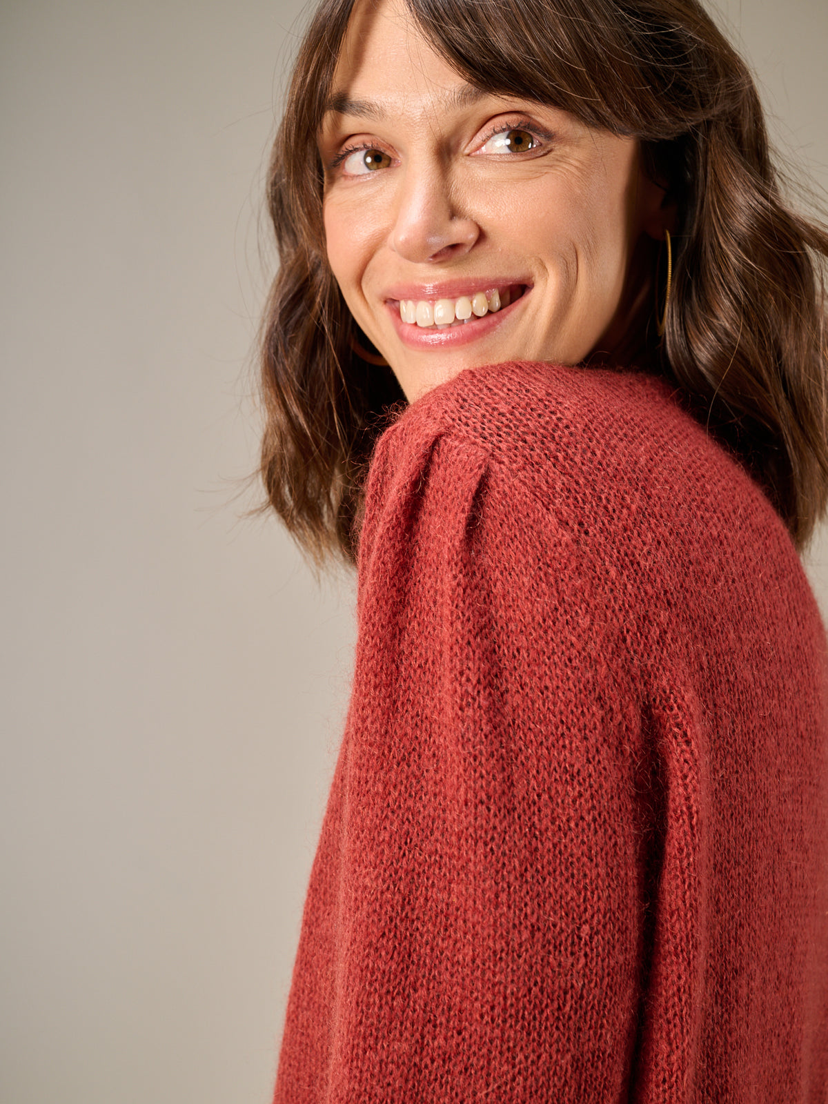 Knitted sweater with pattern