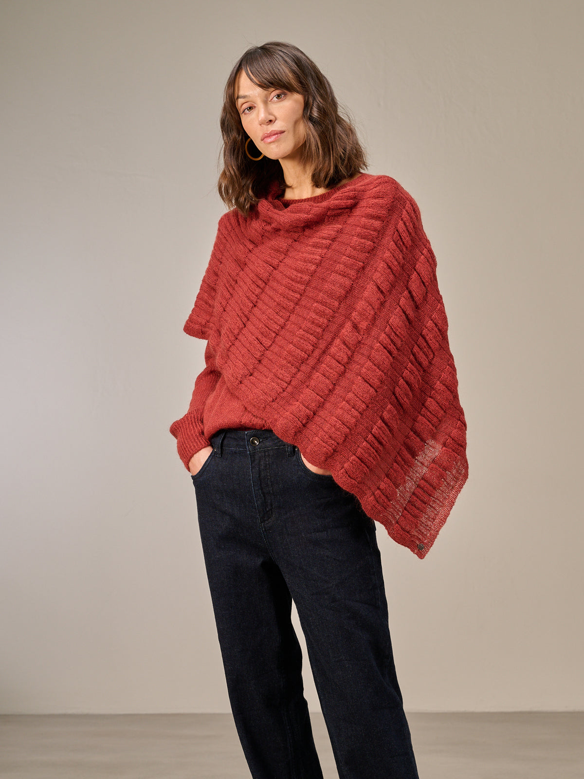 Knitted sweater with pattern