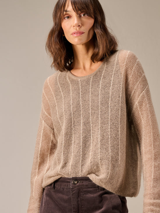 Knitted sweater with wool
