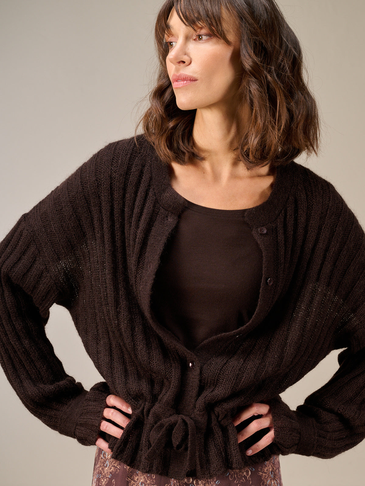 Strickjacke  mit Wolle