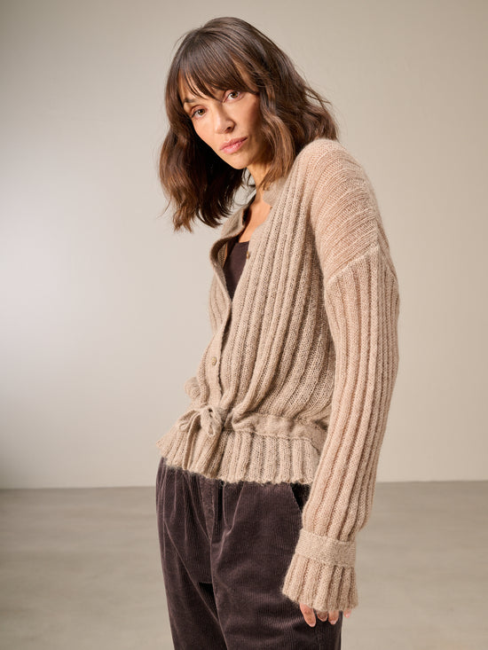 Cardigan with wool
