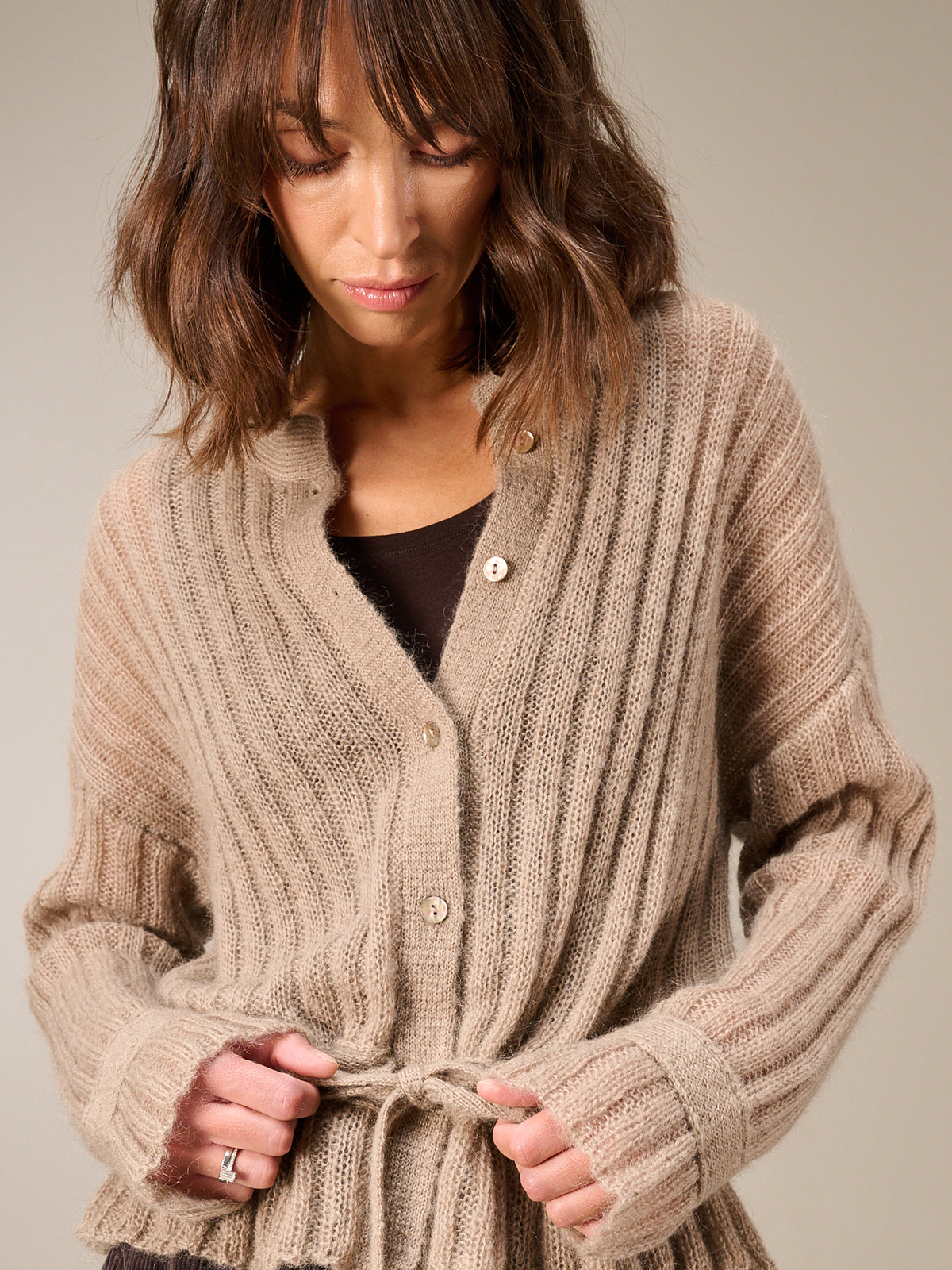 Strickjacke  mit Wolle