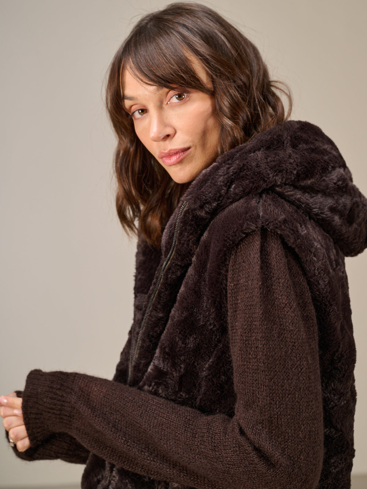 Faux fur vest