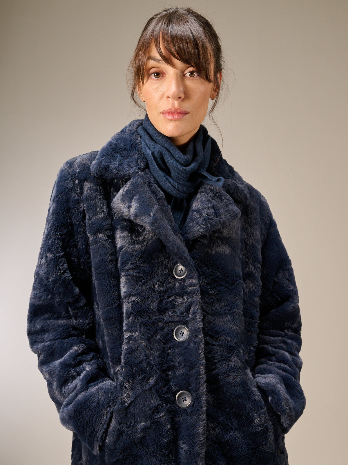 Faux fur coat
